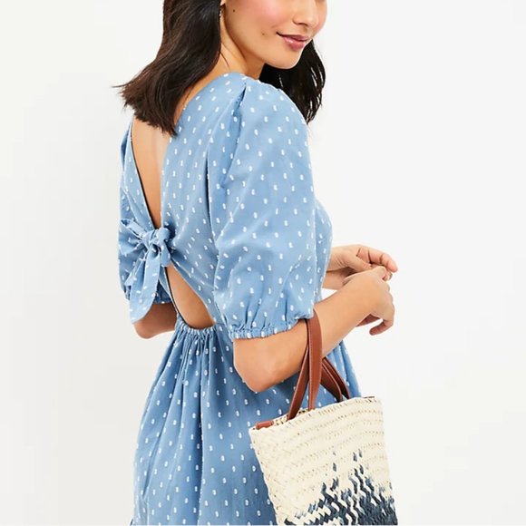 Petite Clip Tie Back Flounce Swing Dress, 00p, XXSP - Picture 2 of 10